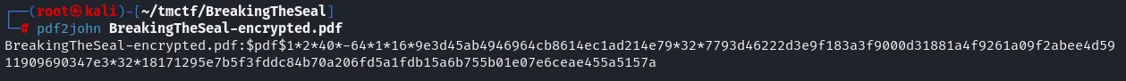 hash of the password-protected file