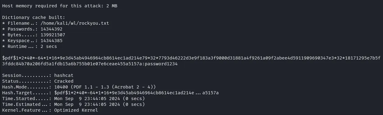 cracked password