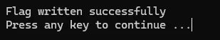 MissionImpossible.exe results after creating the previously non-existent file